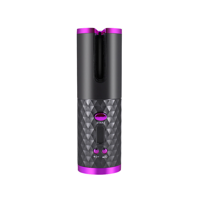 Rechargeable Automatic Hair Curler – Portable Ceramic Curling Iron with LCD Display & Rotating Curling Barrel for Women
