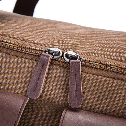 Canvas Travel Duffel Bag – Medium Waterproof Shoulder Weekender with Soft Handle (20–35L, Unisex)