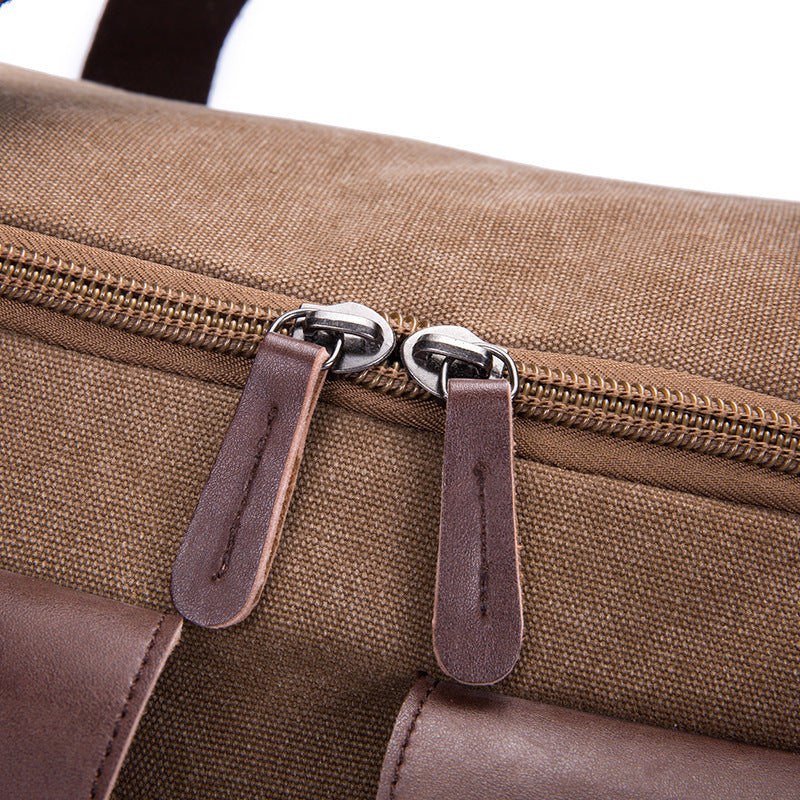 Canvas Travel Duffel Bag – Medium Waterproof Shoulder Weekender with Soft Handle (20–35L, Unisex)