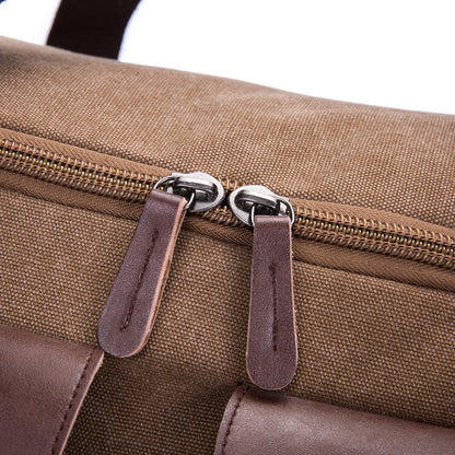 Canvas Travel Duffel Bag – Medium Waterproof Shoulder Weekender with Soft Handle (20–35L, Unisex)