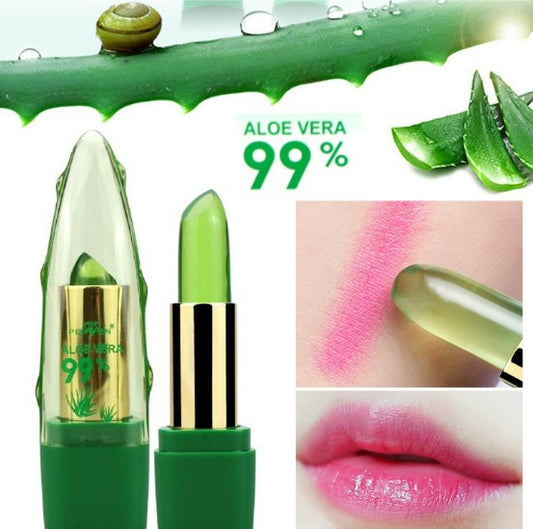 Aloe Vera Color Changing Lipstick – Moisturizing Gloss & Lip Balm for Dry, Chapped Lips
