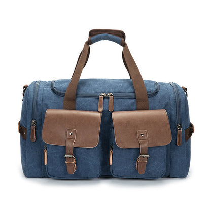 Canvas Travel Duffel Bag – Medium Waterproof Shoulder Weekender with Soft Handle (20–35L, Unisex)