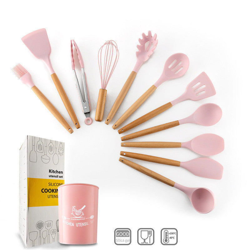 German Silicone Spatula Kitchenware Set – 10/11-Piece Non-Stick Cooking Utensils with Storage Bucket