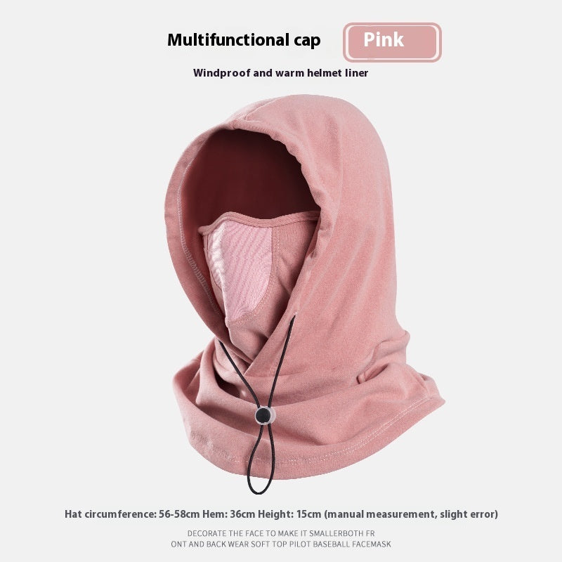 3-in-1 Winter Fleece Hood – Neck Warmer, Face Mask & Hat for Cold Weather and Riding