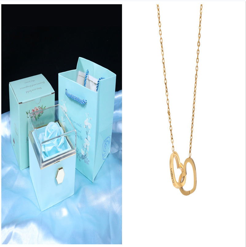 Rotating Soap Flower Rose Gift Box – A Timeless Romantic Surprise with Hidden Jewelry Drawer