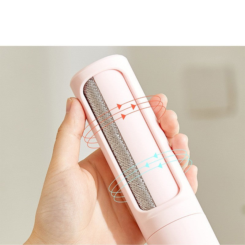 2-in-1 Reusable Pet Hair Remover Brush – Portable Self-Cleaning Lint Roller for Dog &amp; Cat Fur, Dust &amp; Hair Removal