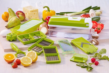 12pcs Multifunctional Vegetable Chopper Set – Handheld Food Grater, Slicer, Dicer &amp; Manual Food Cutter for Kitchen
