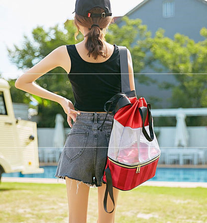 Women's Mesh Swimming Bag – Waterproof Nylon Wet/Dry Separation Gym &amp; Beach Backpack (40×32×14cm)