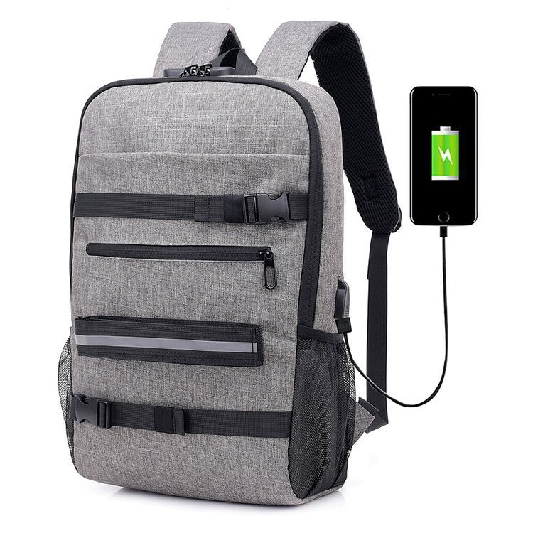 Korean Skateboard Bag – Multi-Function Travel Backpack, Student School & Laptop Bag