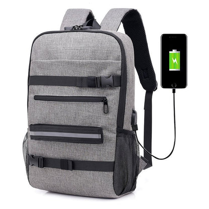 Korean Skateboard Bag – Multi-Function Travel Backpack, Student School & Laptop Bag