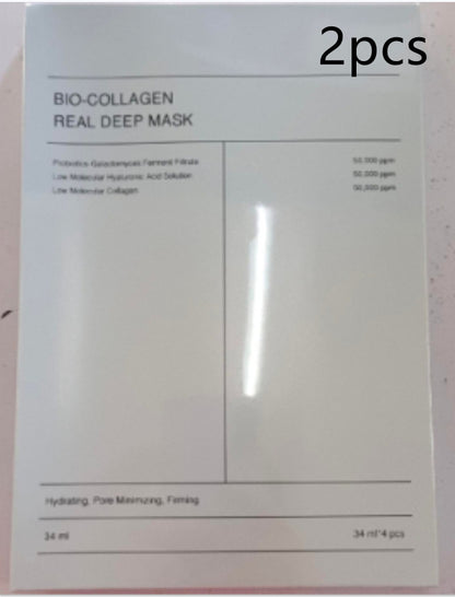 Collagen Face Mask – Pore-Shrinking, Moisturizing, Brightening &amp; Firming Skincare Sheet (Box of 4, 34g each)