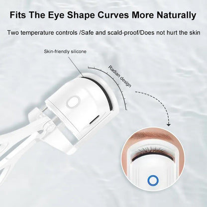 Portable Rechargeable Electric Heated Eyelash Curler – Long-Lasting Thermal Lash Curling Tool