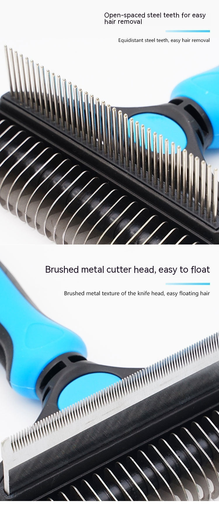 Pet Hair Unknotting Comb – Two-in-One Thin Comb for Grooming & Detangling
