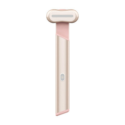 4-in-1 Electric Eye Massager – Red &amp; Blue Light Therapy with Vibration, Warmth &amp; Microcurrent (Rose Gold)