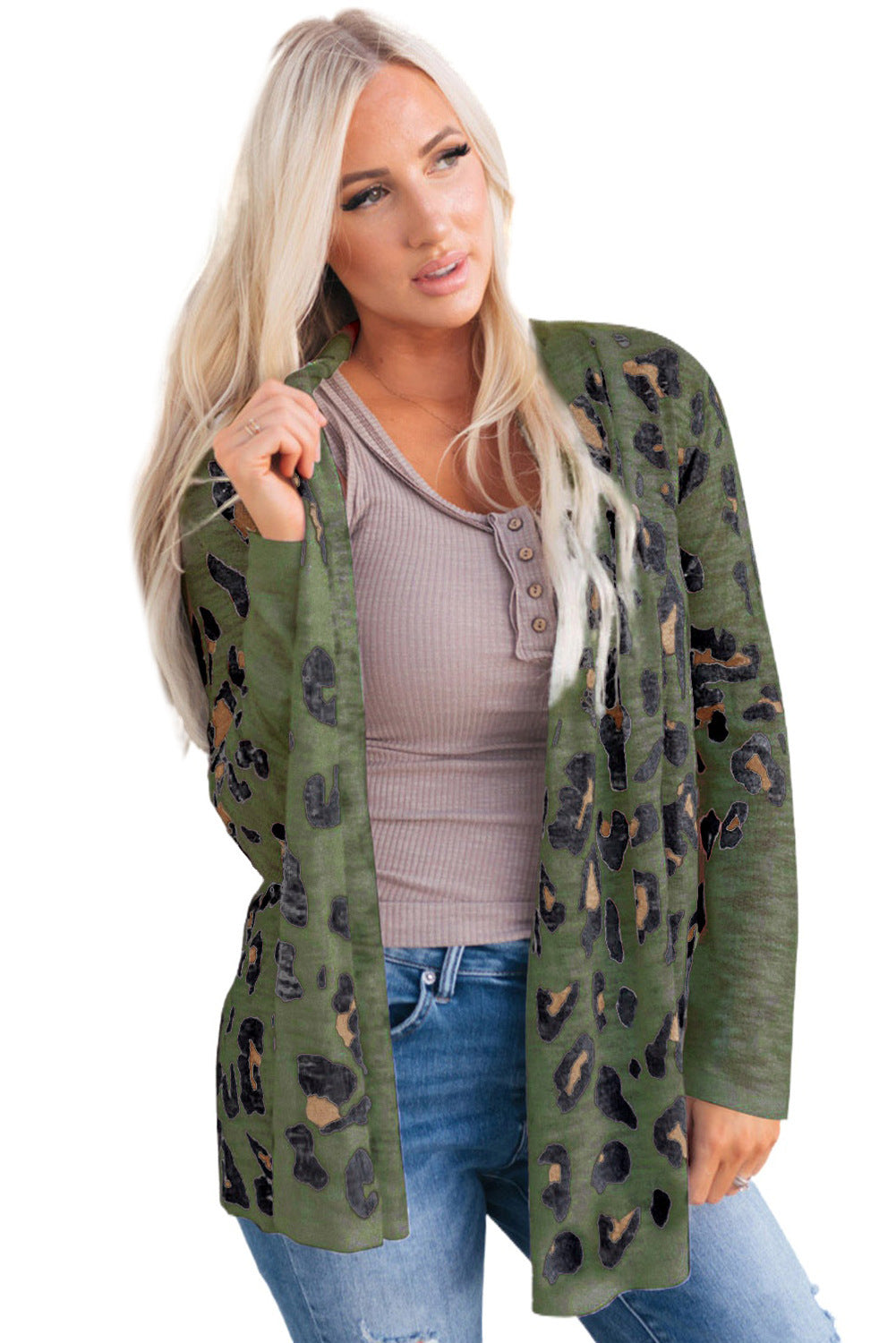 Women's Autumn Printed Loose Cardigan Sweater – European & American Style