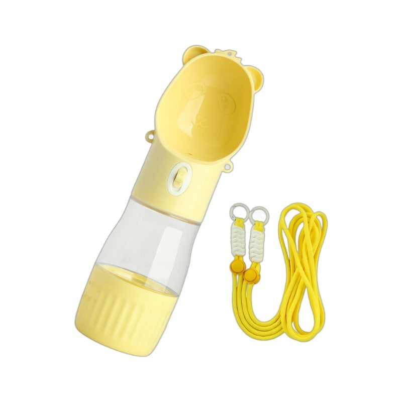 2-in-1 Portable Dog Water Bottle with Food Container – Leak-Proof Outdoor Pet Feeder for Dogs & Cats | 380ml/500ml Travel Cup