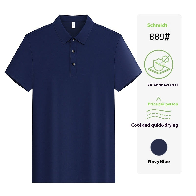 Unisex Short Sleeve Work Shirt – Custom Lapel Uniform with Company Logo Embroidery for Team & Group Wear