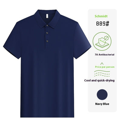 Unisex Short Sleeve Work Shirt – Custom Lapel Uniform with Company Logo Embroidery for Team & Group Wear