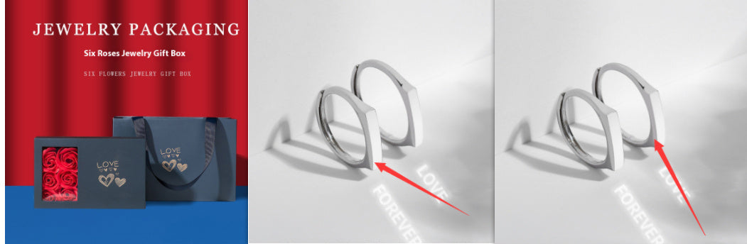 Romantic S925 Silver Love Ring – Light Reflection Hidden Message Jewelry for Engagement & Gifts