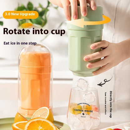 Rotating Ice Cube Tray with Lid – Twist-Release Ice Block Mold for Freezer, Home &amp; Mini Refrigerator (300ml)