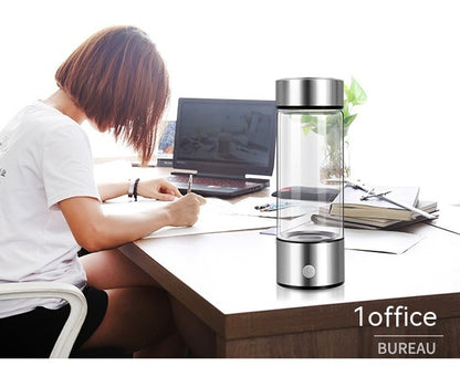 Electric Hydrogen Water Bottle – Rechargeable Antioxidant-Rich Hydration on the Go!