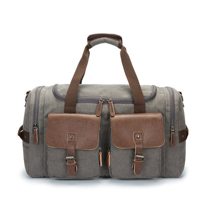 Canvas Travel Duffel Bag – Medium Waterproof Shoulder Weekender with Soft Handle (20–35L, Unisex)