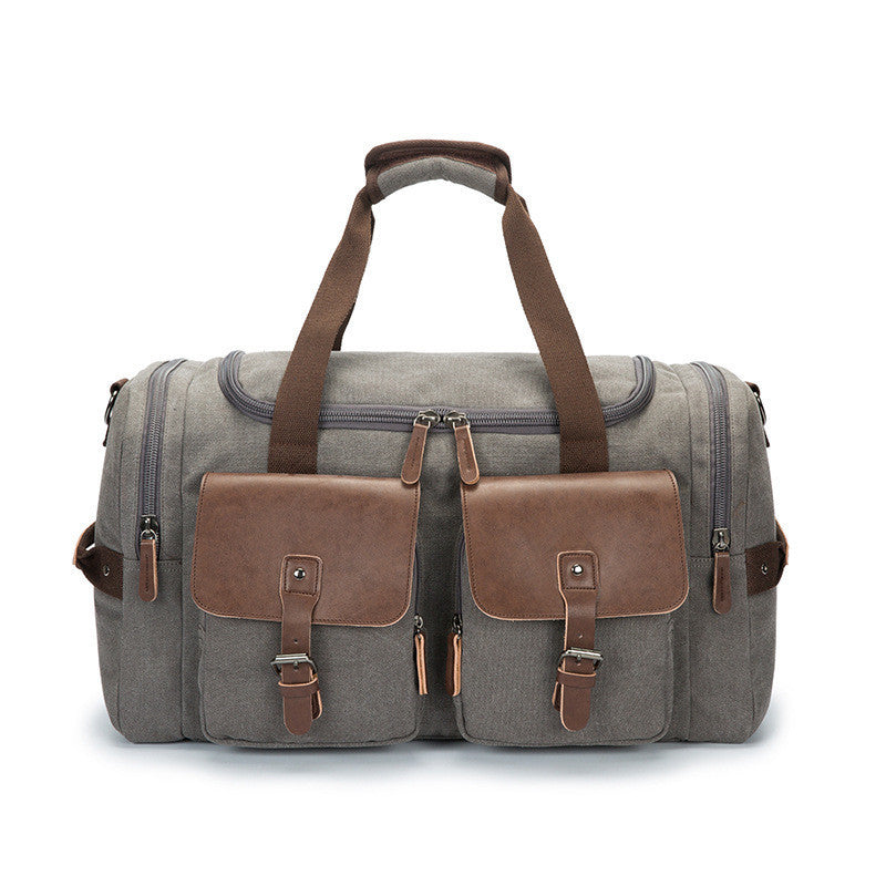 Canvas Travel Duffel Bag – Medium Waterproof Shoulder Weekender with Soft Handle (20–35L, Unisex)