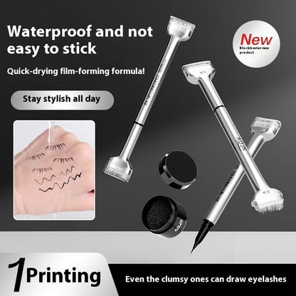 Double-Headed Eyelash Stamp Pen – Waterproof, Natural, Long-Lasting Eyeliner