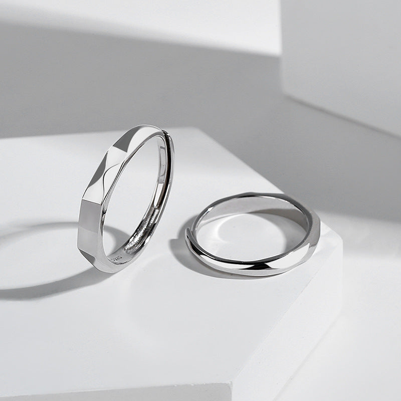 Romantic S925 Silver Love Ring – Light Reflection Hidden Message Jewelry for Engagement & Gifts