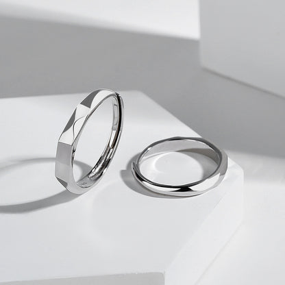 Romantic S925 Silver Love Ring – Light Reflection Hidden Message Jewelry for Engagement & Gifts