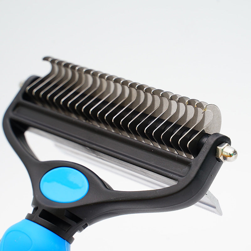 Pet Hair Unknotting Comb – Two-in-One Thin Comb for Grooming & Detangling