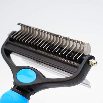 Pet Hair Unknotting Comb – Two-in-One Thin Comb for Grooming & Detangling