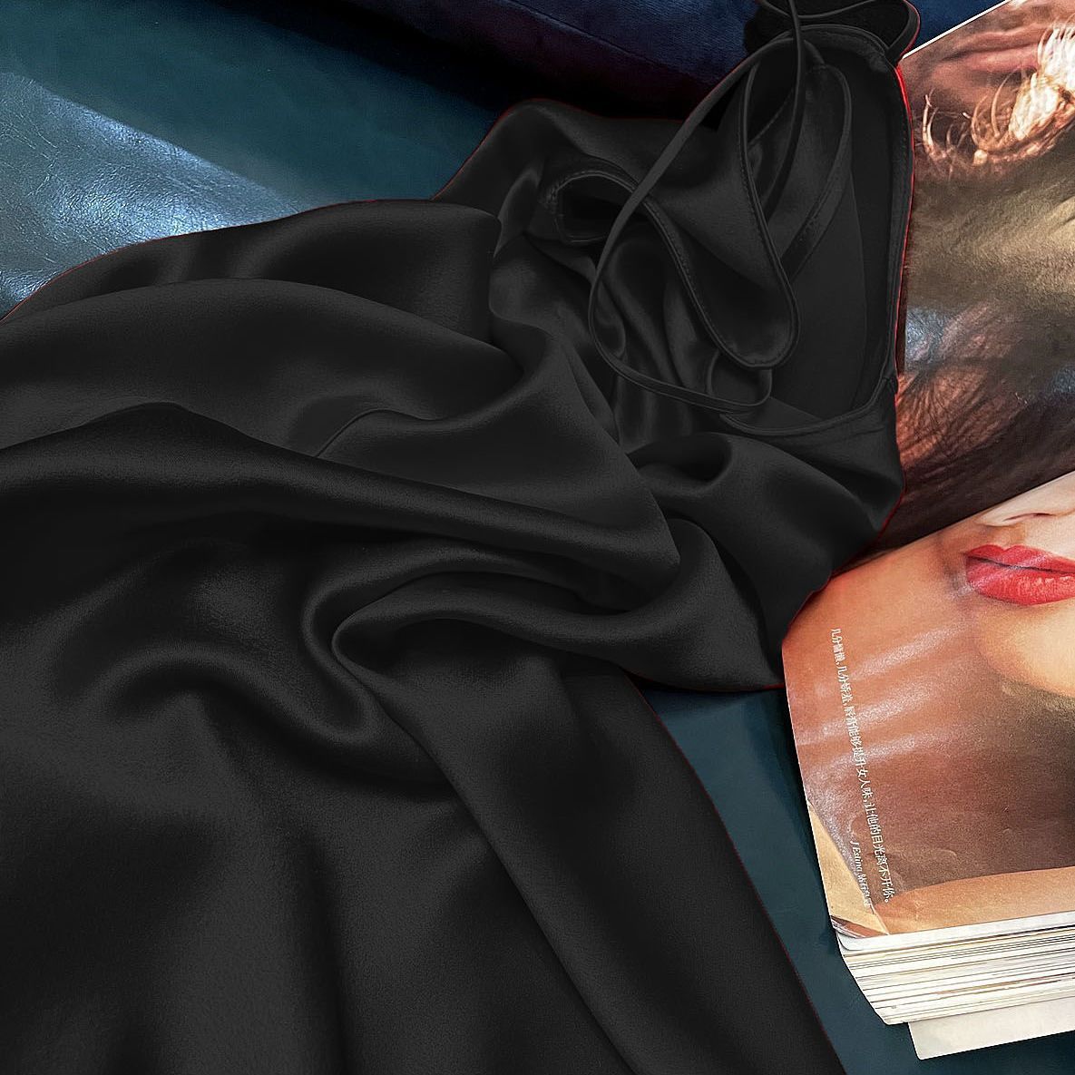 Triacetate Dress Long Satin Suspender Skirt