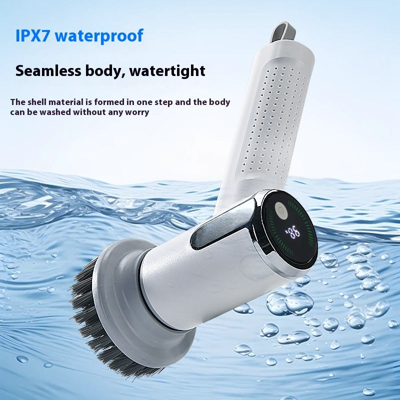 Wireless Smart Electric Cleaning Brush – Sink, Pot & Kitchen Surface Scrubber with LED Display