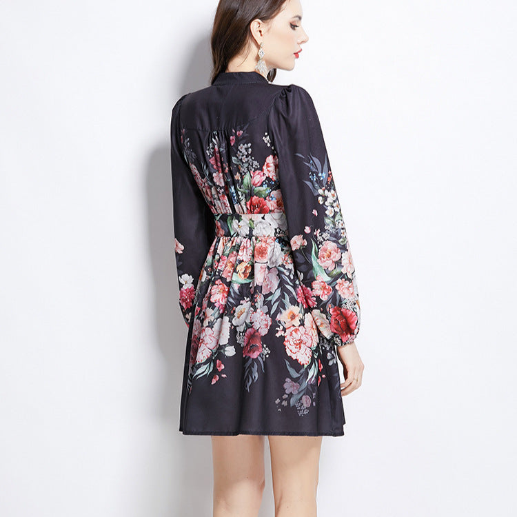 Women's French Retro Fashion Dress – Elegant Vintage-Inspired Style