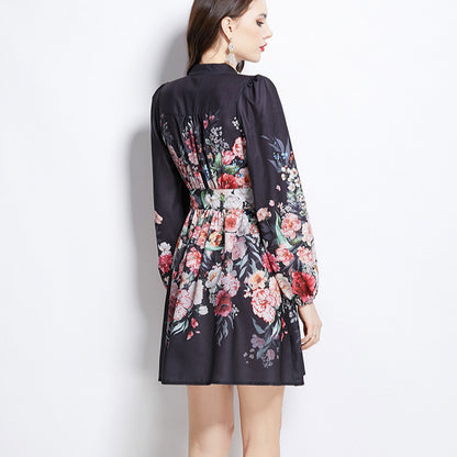 Women's French Retro Fashion Dress – Elegant Vintage-Inspired Style
