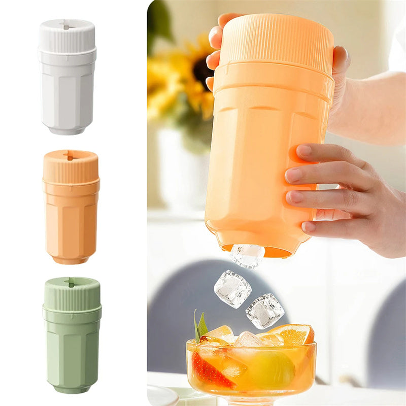 Rotating Ice Cube Tray with Lid – Twist-Release Ice Block Mold for Freezer, Home &amp; Mini Refrigerator (300ml)