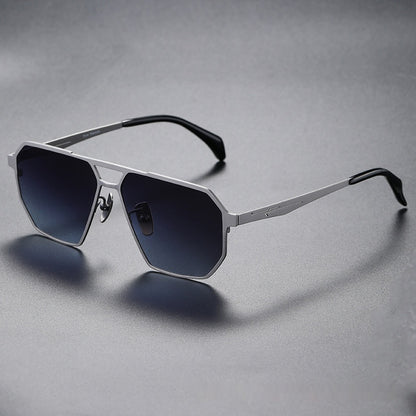 Pure Titanium Polarized Driving Polygon UV-proof Sunglasses