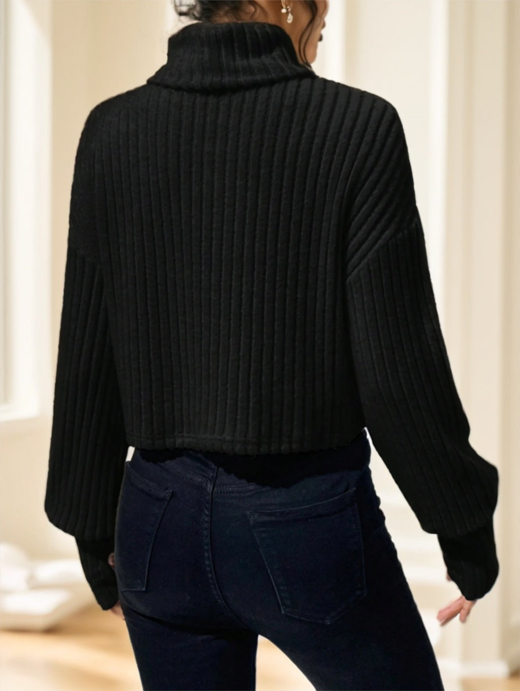 Essnce Turtleneck Drop Shoulder Tee