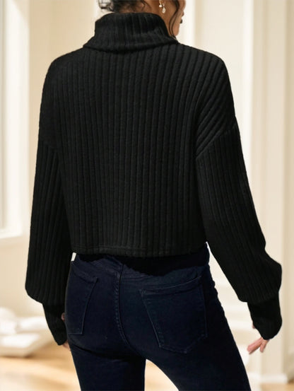 Essnce Turtleneck Drop Shoulder Tee