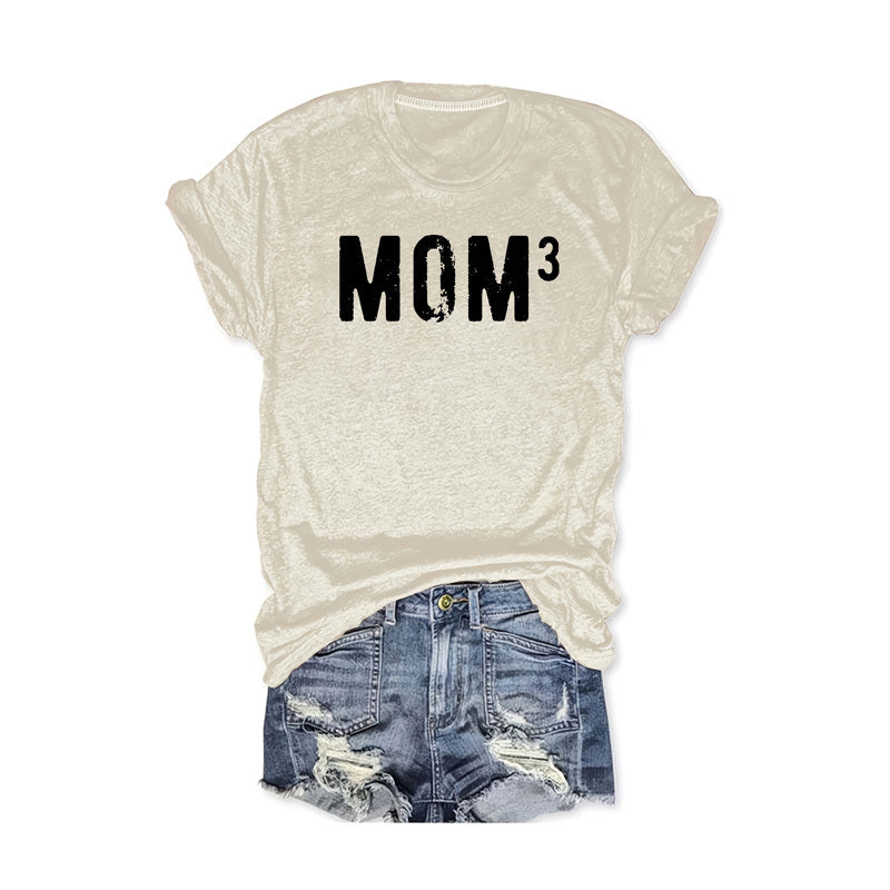 Women's Casual MOM3 Graphic T-Shirt – Soft Round Neck Short Sleeve Tee