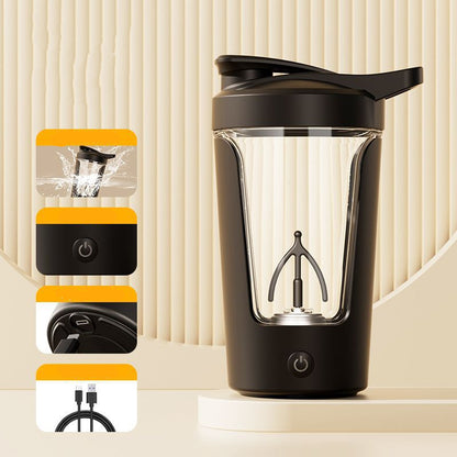 Portable Electric Mixing Cup – 400ml Protein Powder Shaker with 1200mAh Battery for Gym & Fitness