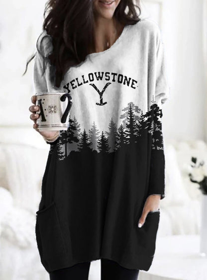 Women's 3D Digital Print Round Neck T-Shirt – Casual Mid-Length Graphic Top