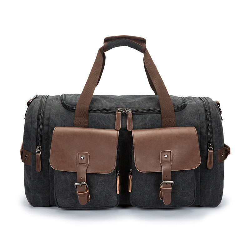Canvas Travel Duffel Bag – Medium Waterproof Shoulder Weekender with Soft Handle (20–35L, Unisex)