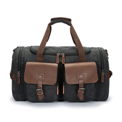 Canvas Travel Duffel Bag – Medium Waterproof Shoulder Weekender with Soft Handle (20–35L, Unisex)