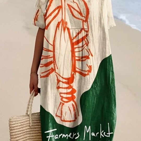 Plus Size Women's Short Sleeve Shirt Dress - Casual Loose Fit Tunic Style