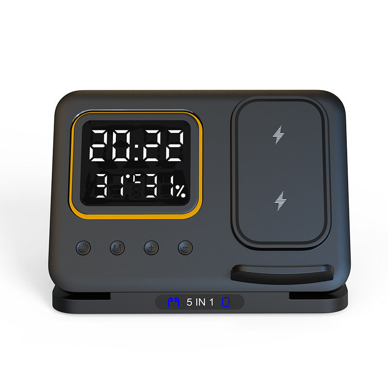 All-in-One 15W Wireless Charger – LED Clock, Phone Stand & Fast Charging Station