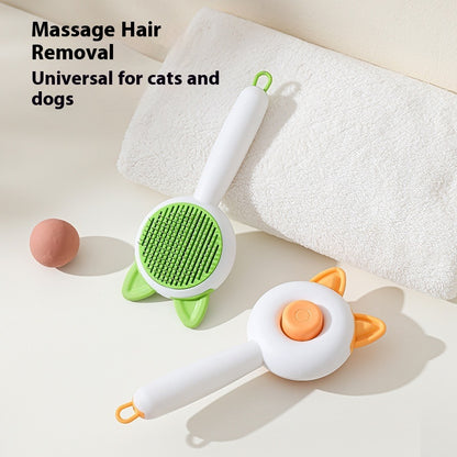All-in-One Pet Hair Remover Brush – Self-Cleaning Dematting Tool for Dogs & Cats