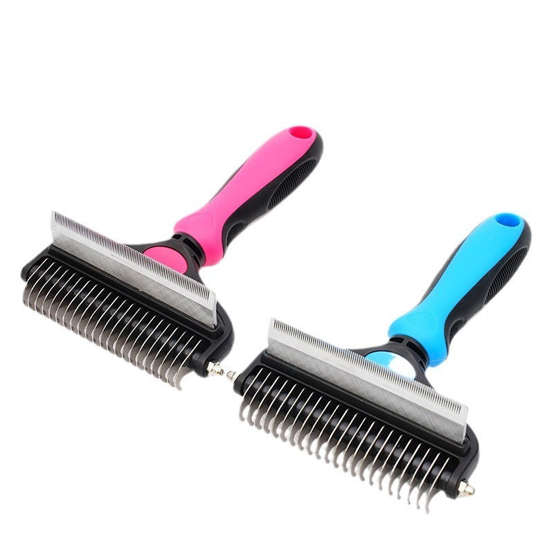Pet Hair Unknotting Comb – Two-in-One Thin Comb for Grooming & Detangling