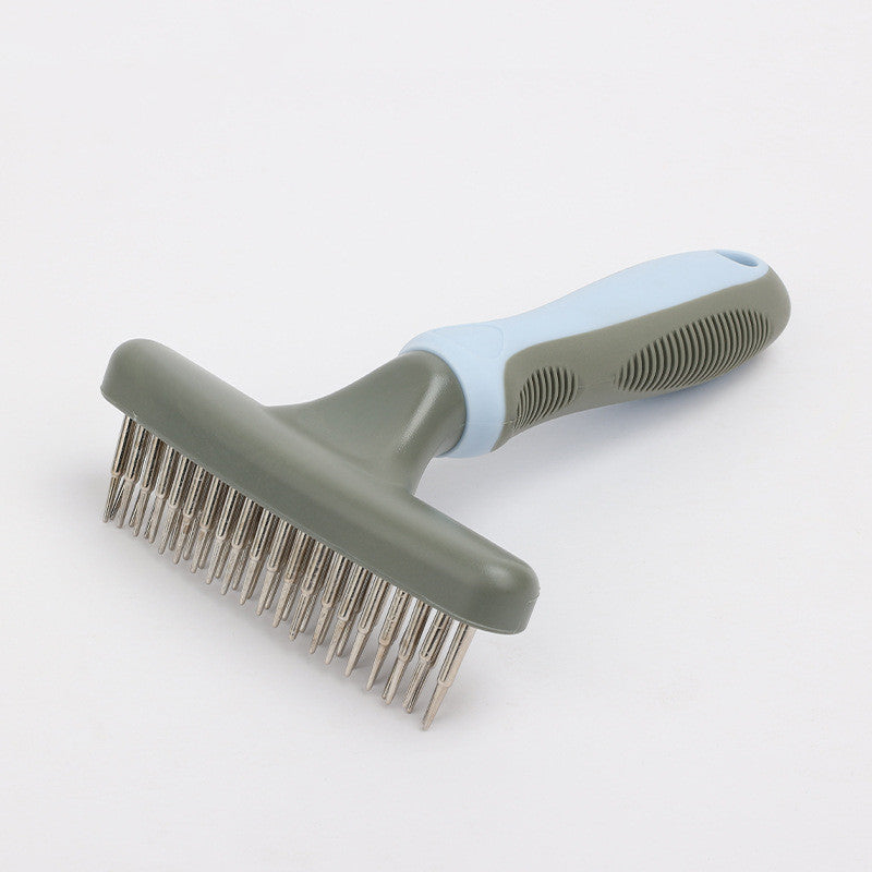 Double Row Pet Grooming Comb – Gentle Detangling for a Shiny, Healthy Coat